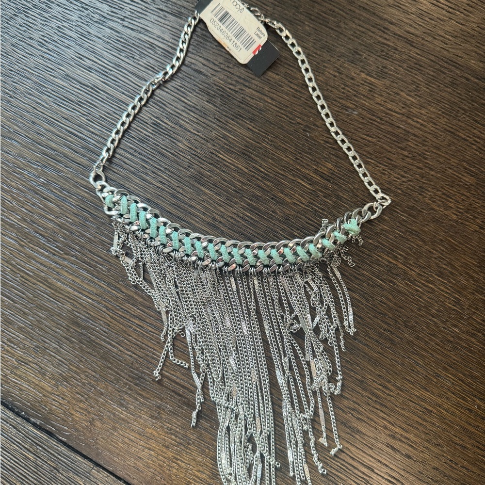 Guess fringe necklace NWT
